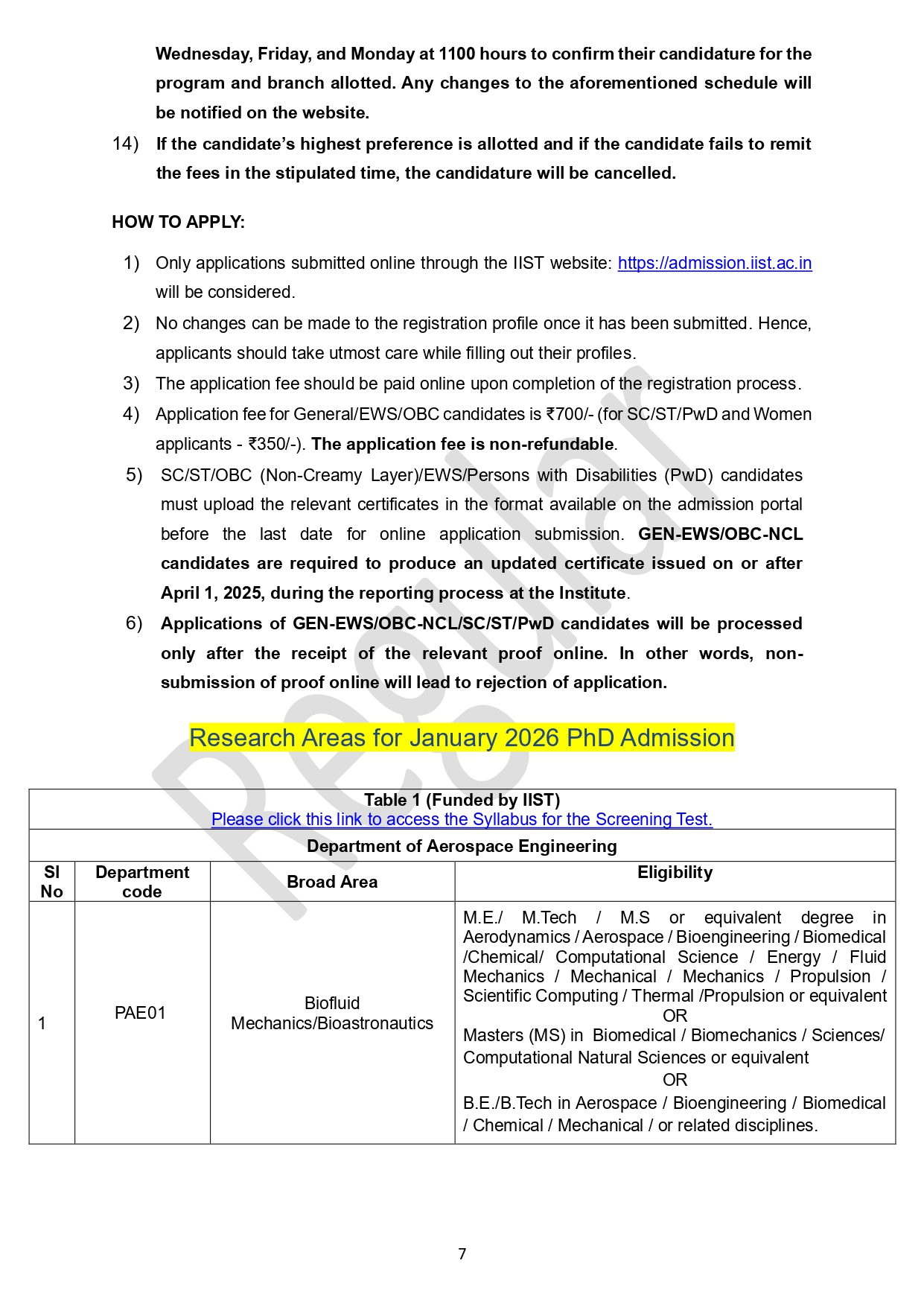 IIST Phd Notification 2026