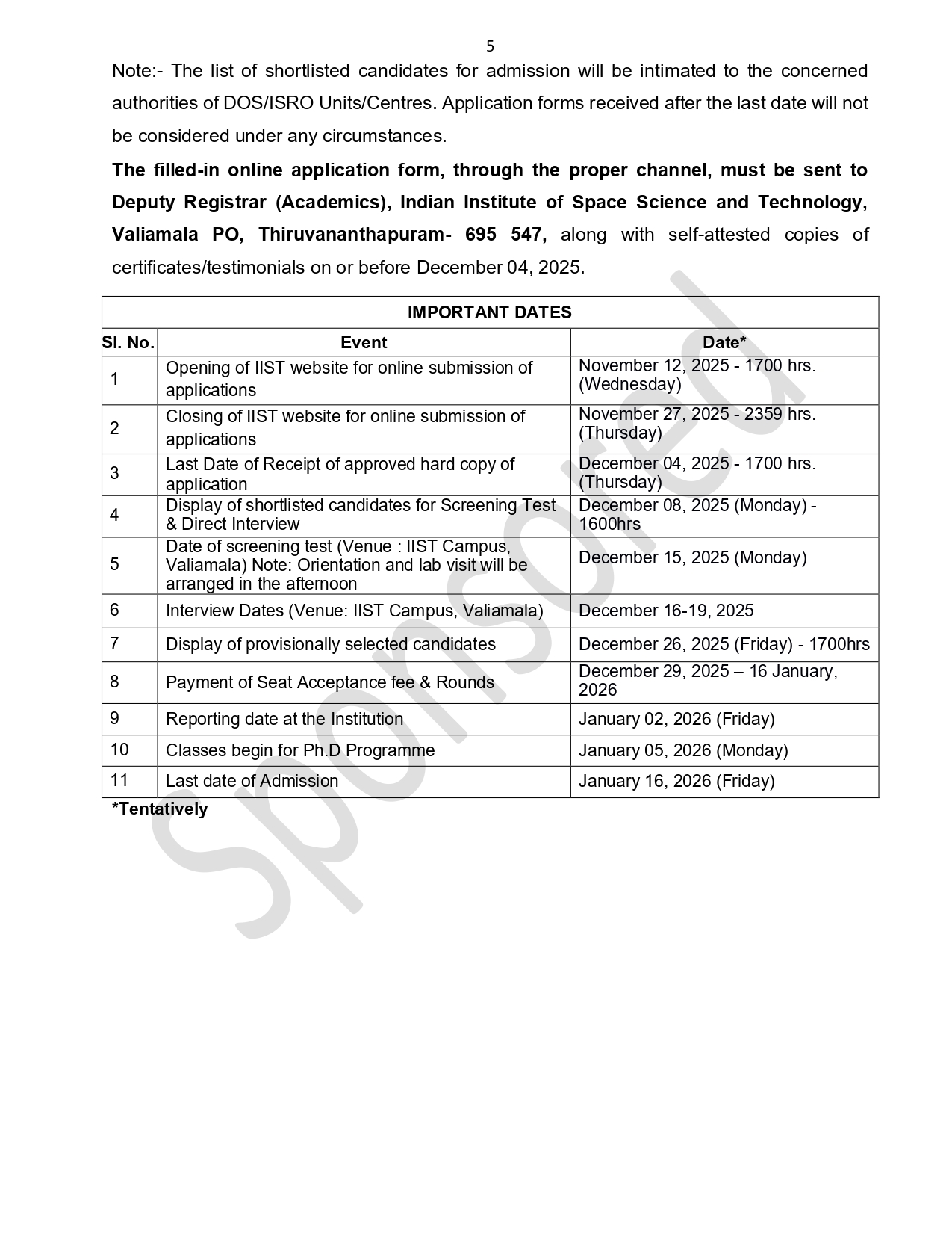 PhD Sponsored Notification 2025
