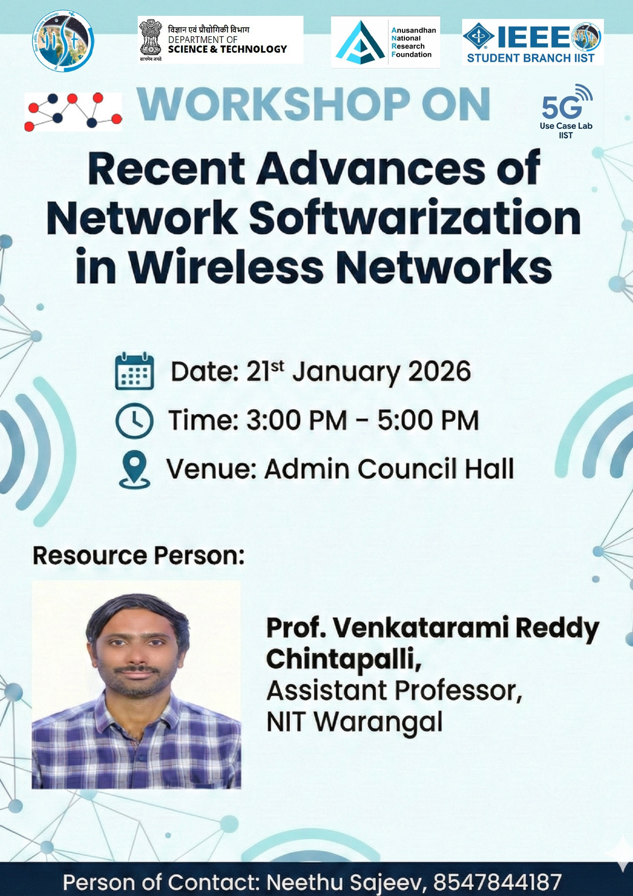 Workshop on Recent Advances of Network Softwarization in Wireless Networks