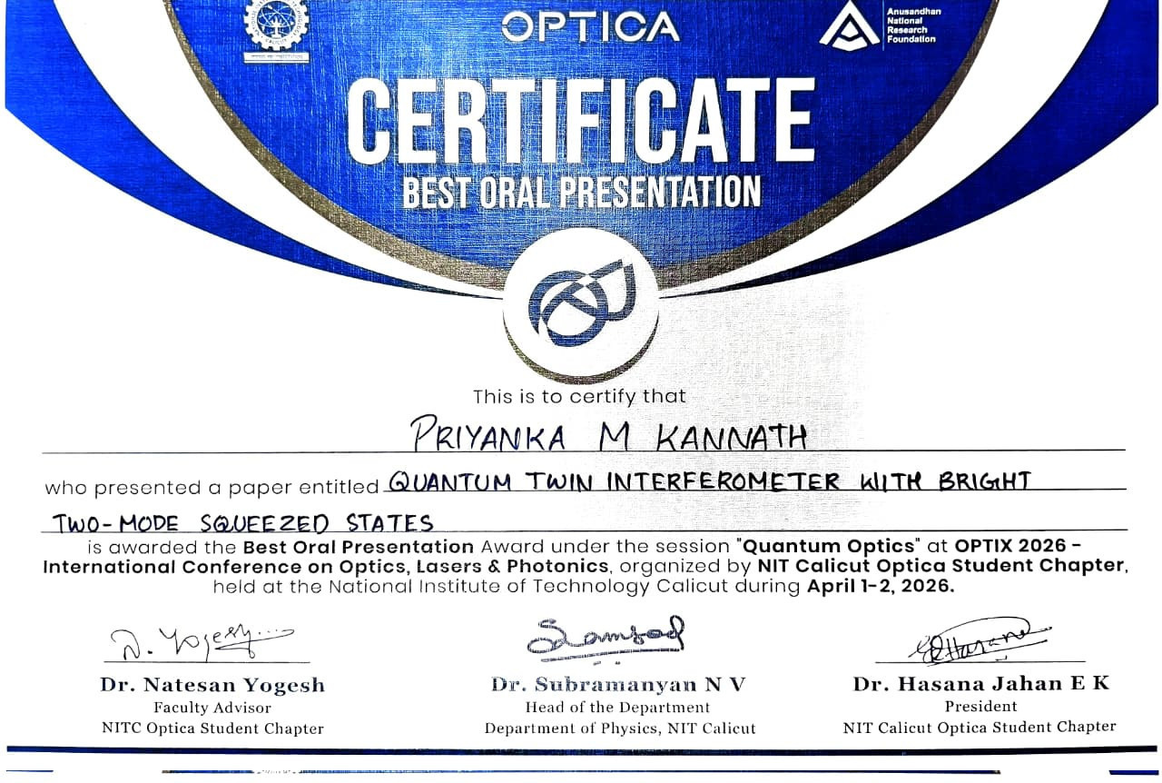 Quantum Twin Interferometer Using Bright Two-Mode Squeezed States- Best Oral Presentation Award