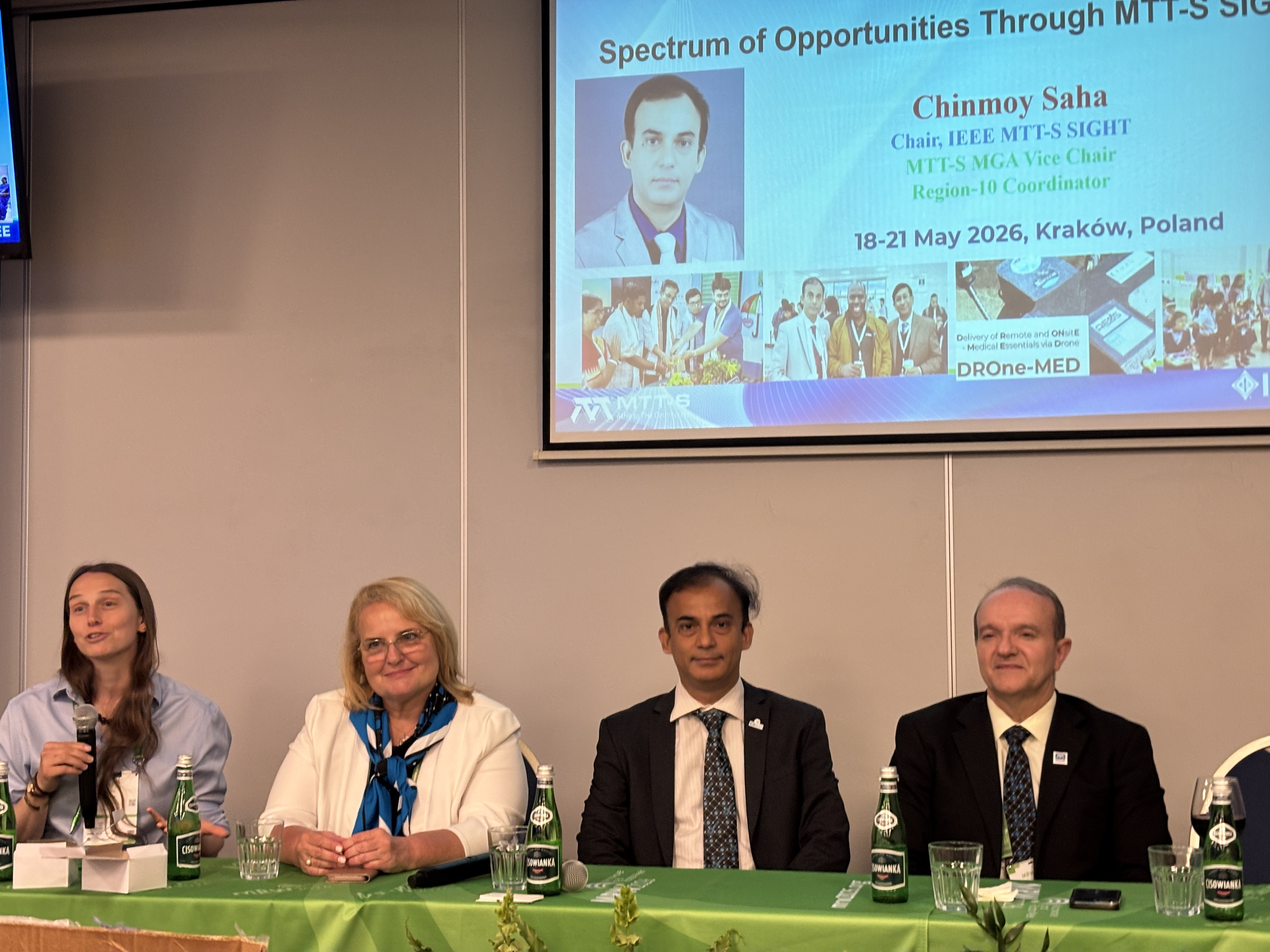 Prof. Chinmoy Saha Delivers Keynote Talk and Chairs IEEE MTT-S SIGHT Panel at Microwave and Radar Week 2026, Poland.