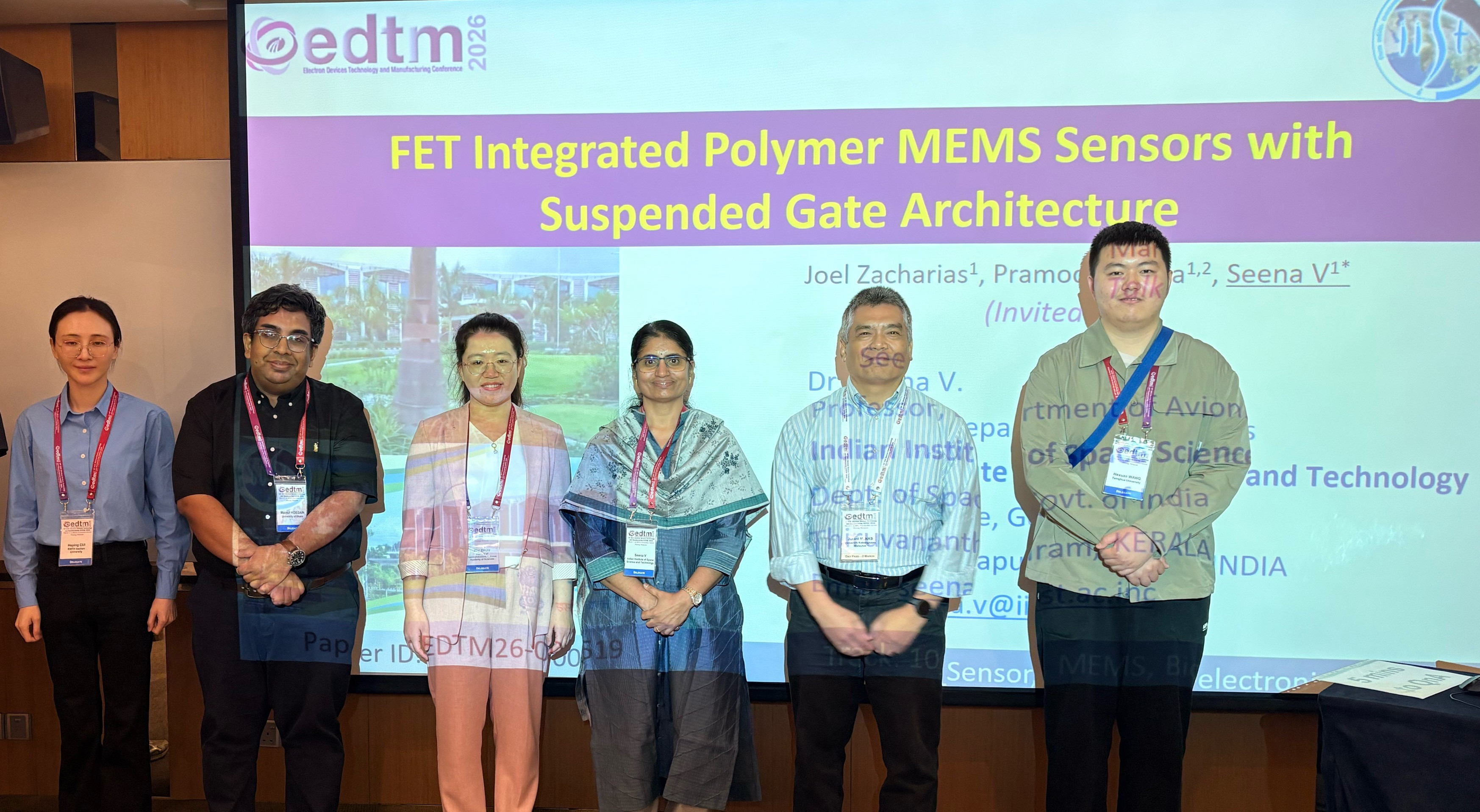 Invited talk at 10th IEEE International conference IEEE EDTM 2026, Penang Malaysia