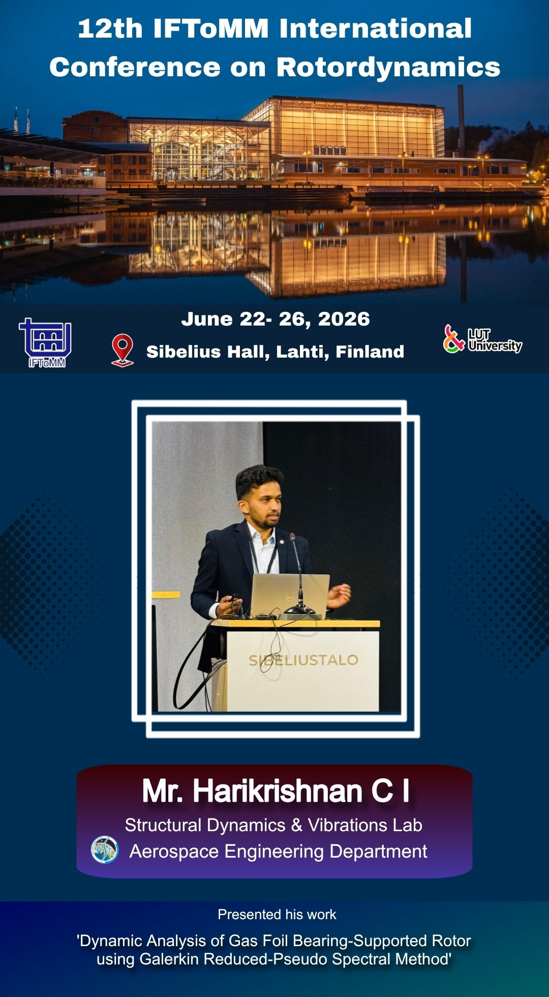 The 12th IFToMM International Conference on Rotordynamics