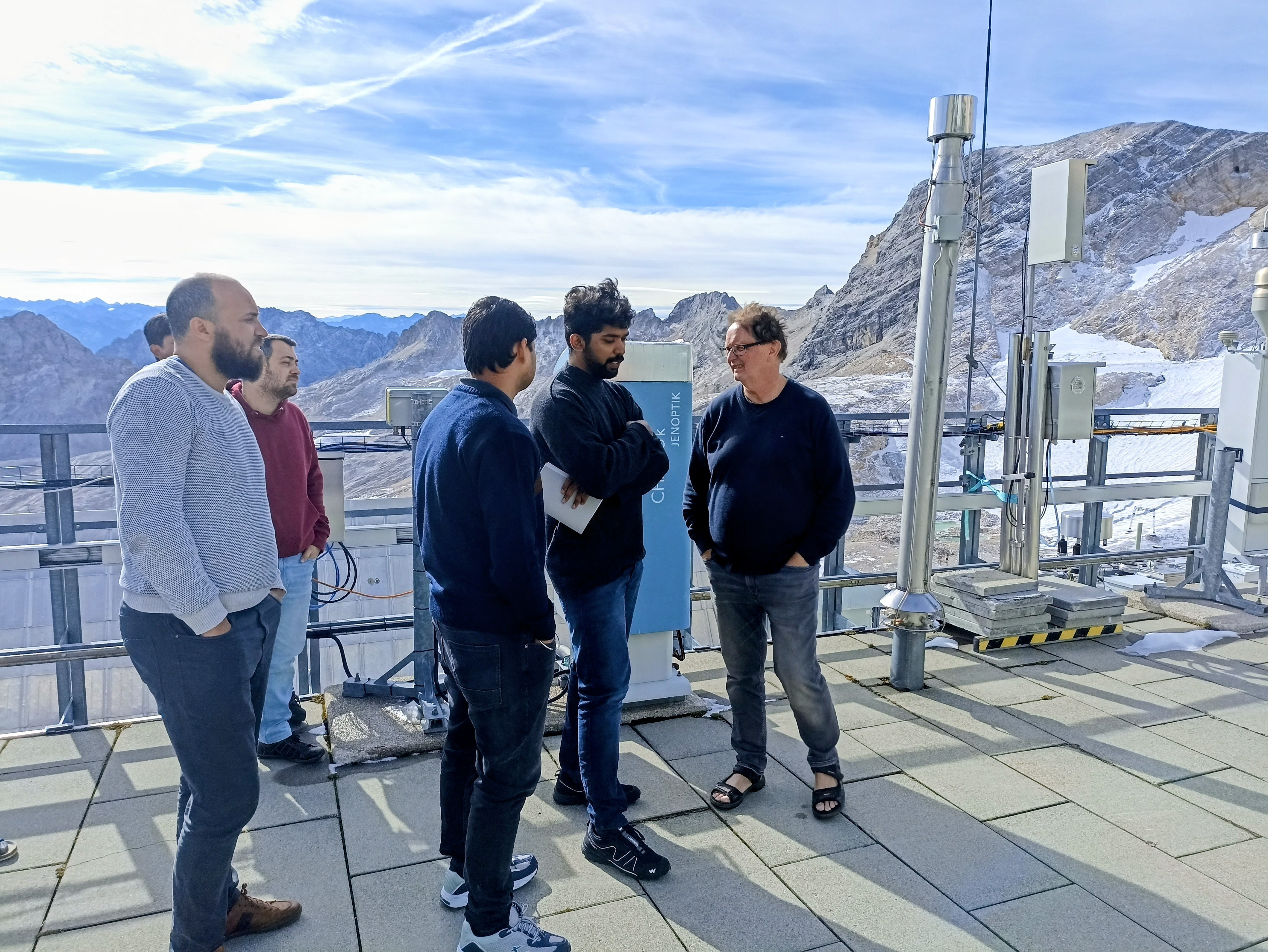 Sam P Raj and Aakash Kumar during the WMO-GAWTEC workshop at the Umweltforschungstation Schneefernerhaus, Germany