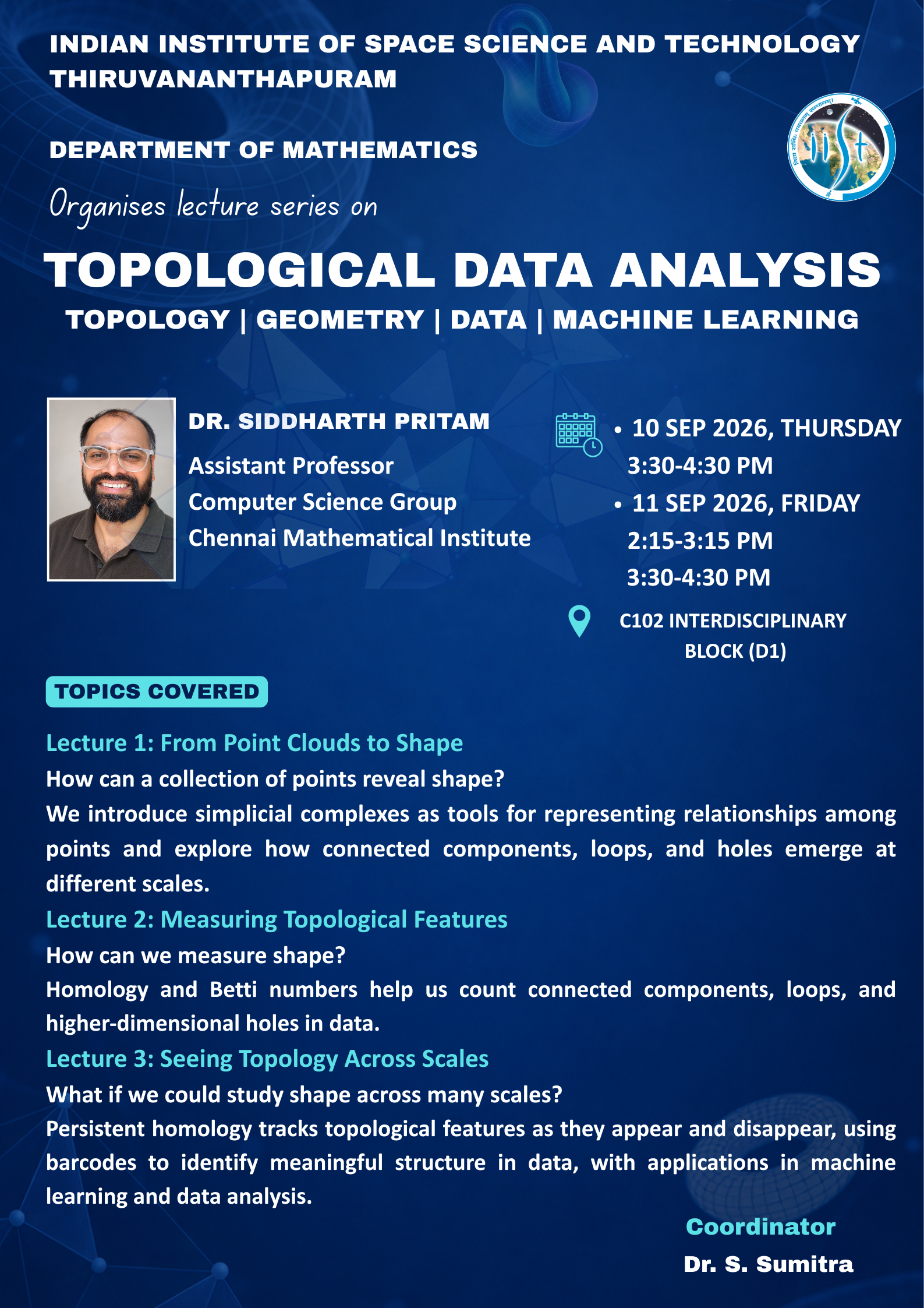 Lecture Series on Topological Data Analysis