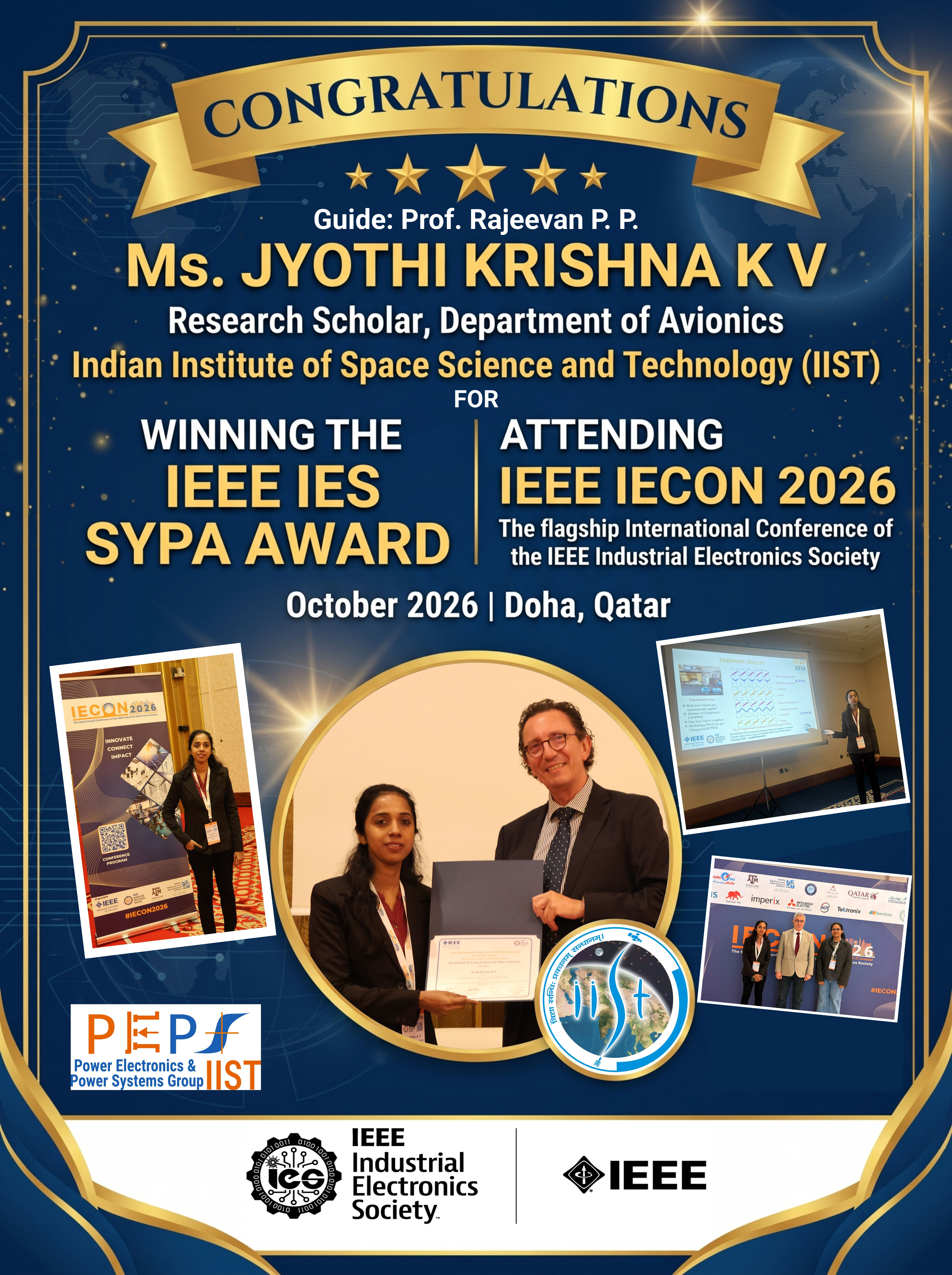 Congratulations to Ms. Jyothi Krishna