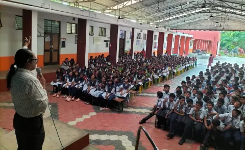 Outreach Programme in Hindi at Jawahar Navodaya Vidyalaya