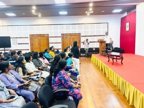 Prof. Dipankar Banerjee addressing the teachers