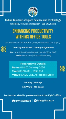 Enhancing productivity with MS Office Tools 01.1.26 to 02.1.26