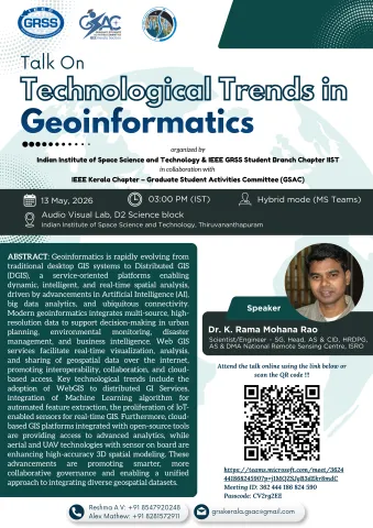 GRSS Talk-Technological Trends in Geoinformatics