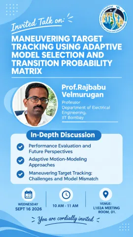 Invited talk on Maneuvering Target Tracking Using Adaptive Model Selection and Transition Probability Matrix