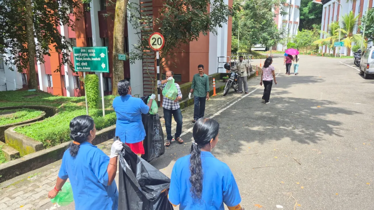The IIST Swachh Bharat Abhiyaan Implementation Committee, in collaboration with Nirmaan, organized a Clean Drive in Hostel, Cafeteria, Medical and surrounding area on 28.09.2025.