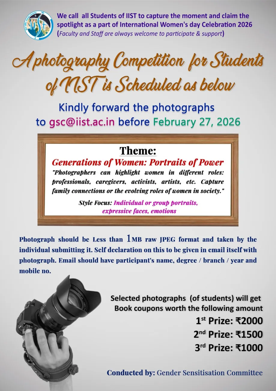 Conducting Painting and Photography Competitions as part of the International Women’s Day Celebrations - 2026 in IIST-20.02.26