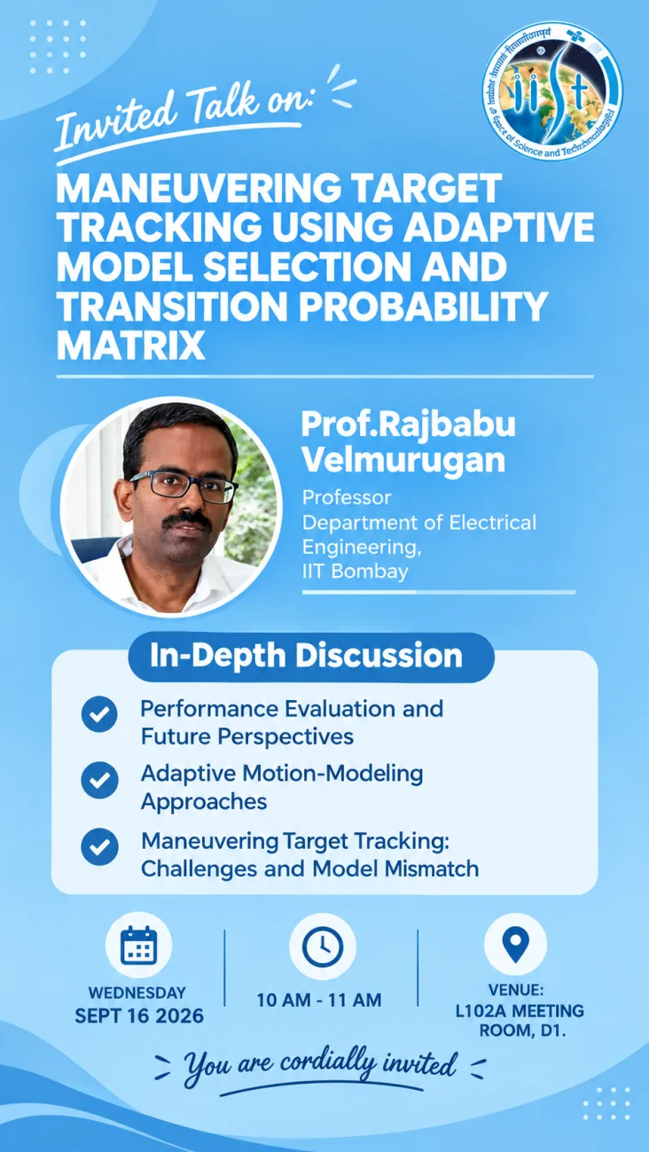Invited talk on Maneuvering Target Tracking Using Adaptive Model Selection and Transition Probability Matrix